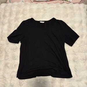 Denver Hayes Black Short Sleeve Top